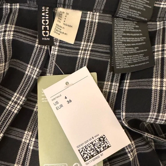 Plaid Black and White Women's Skirt - Picture 2 of 7